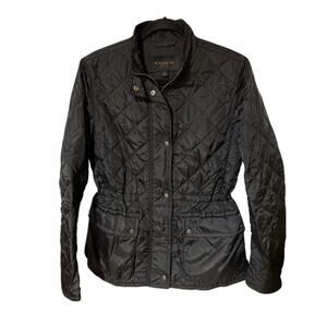 Coach Puffer Quilted Lightweight Cinched Waist Black‎ Jacket Women's Medium NWT